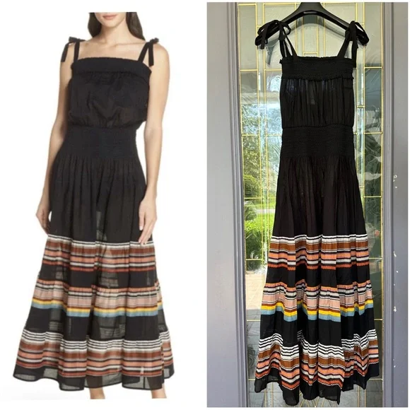 NWT TORY BURCH smocked sundress XS - Picture 3 of 7